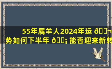 55年属羊人2024年运 🐬 势如何下半年 🐡 能否迎来新转机